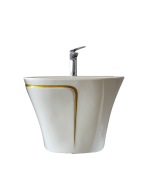 Frencia Ceramic Wall Mounted Basin (0T210) - Image 3