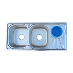Double Bowl Single Drain Kitchen Sink_with Bin(SC311)