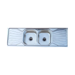 Double Bowl Double Drain Kitchen Sink