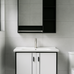 Wall Hung Cabinet & Mirror with Shelf (K01-80)