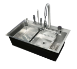 Smart Kitchen Sink (Honey Comb; Gun-Grey; 4-Way)