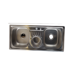 Double Bowl Kitchen Sink (with Centre Waste Bin)(F05)