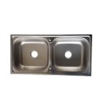Double Bowl Single Tray Kitchen Sink (Deep Stainless)